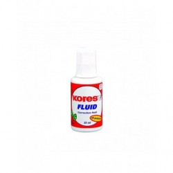 Corector fluid (pasta corectoare) Kores KO69101, 20ml, pe baza de solvent, cu pensula