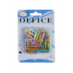 Agrafe birou Office Cover , metalice, 28mm, diverse culori, blister 100 buc