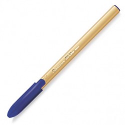 Pix cu capac Radius Tri Line Gold, 1 mm, corp auriu, scris albastru
