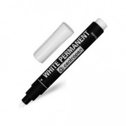 Marker permanent, 2.2mm, Centropen, varf rotund, alb