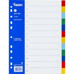 Separator de plastic Noki, A4, set 12 culori