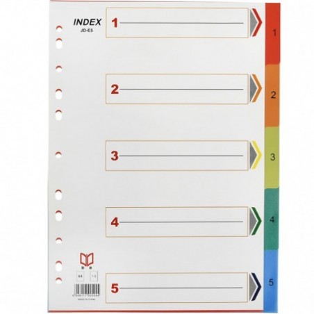 Separator plastic CNX, A4, set 5 culori