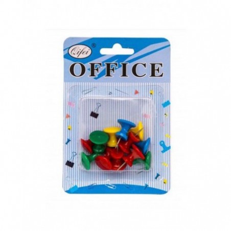 Ace panou pluta Office Cover, metalice, mari, diverse culori, blister 12 buc