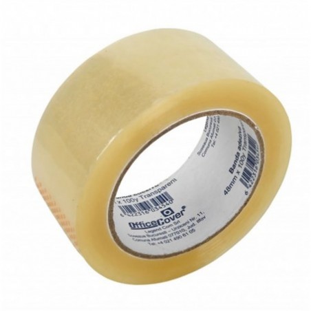 Banda adeziva Office-Cover, pentru ambalare, latime 48mm x lungime 100 metri, transparent, acrilic