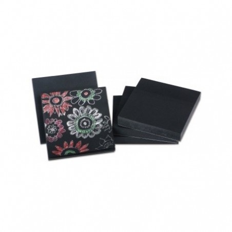 Notes adeziv negru Eagle, 75x75mm, 100 coli