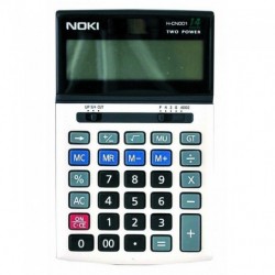 Calculator de birou Noki, 14 digiti, alimentare baterie + solar, ecran inclinat