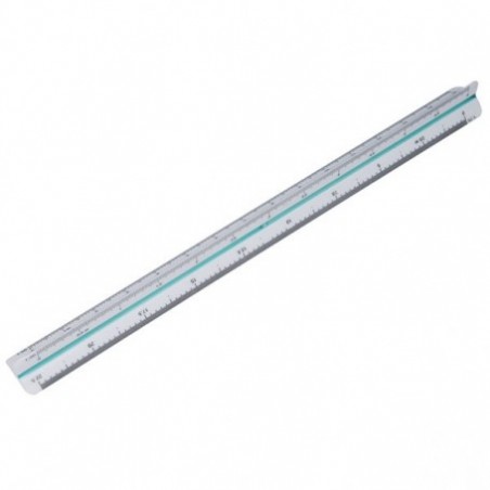 Rigla Office Cover, 30cm, plastic, triunghiulara, 6 scale