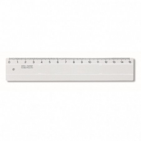 Rigla Koh-i-noor, 15cm, plastic, transparent, blister