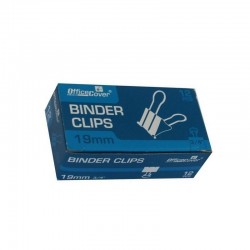 Clipsuri metalice Office Cover, 19mm, negre, cutie 12 buc
