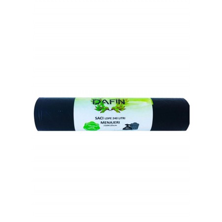 Saci menajeri negri de 240l, 10 bucati/rola, DAFIN