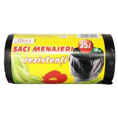 Saci menajeri negri de 35l, 50 bucati/rola,MICA'S