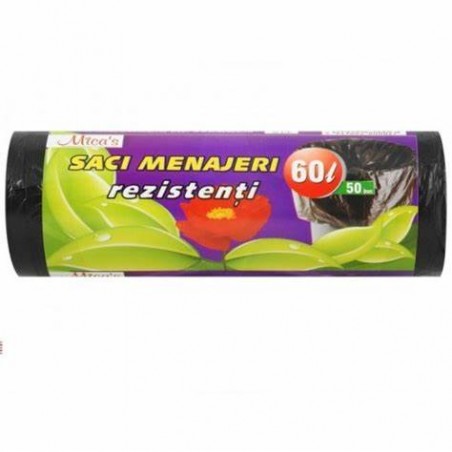 Saci menajeri negri de 60l, 50 bucati/rola, MICA'S