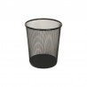 Cos de gunoi pentru birou CNX, pentru hartie, 12 litri, 24x27cm, plasa metalica, negru