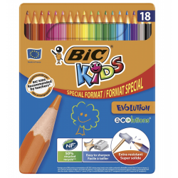 Creioane colorate Bic Kids Evolution, 18 culori