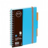 Caiet cu spira A5, 100 file, matematica, colturi rotunjite, coperta plastifiata, GRAND