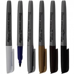 Marker permanent Office-Cover, 1.0 mm, varf rotund, cu clips, diverse culori