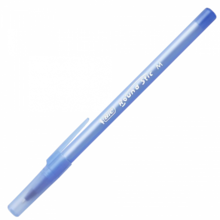 Pix cu capac Bic Roundstic Clasic, 1 mm, corp in culoarea scrisului
