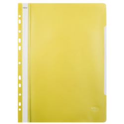 Dosar cu sina Noki 482011-030, plastic, galben, multiperforatii pentru arhivare, colturi rotunjite, set 25 buc