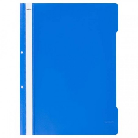 Dosar cu sina Noki, plastic, diverse culori, 2 perforatii pentru arhivare, eticheta interschimbabila pe cotor
