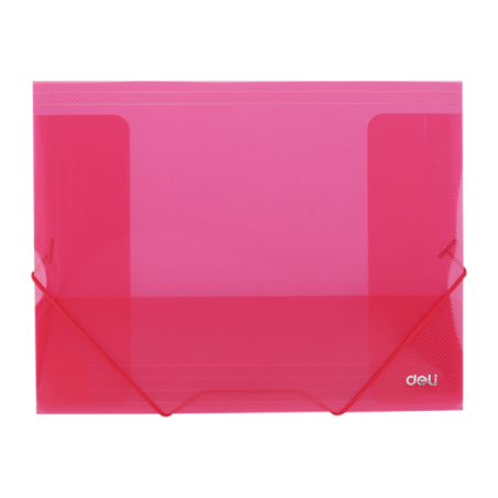 Mapa plastic Deli 39504, cu elastic, A4, 450 microni, diverse culori