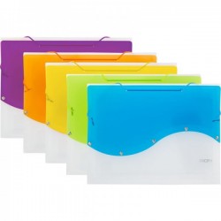 Mapa plastic Noki, cu elastic, A4, diverse culori, 12 separatoare