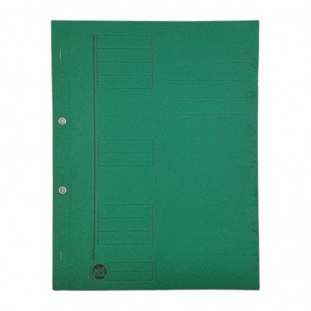 Dosar incopciat 1/1, cu capse STIL, verde/albastru