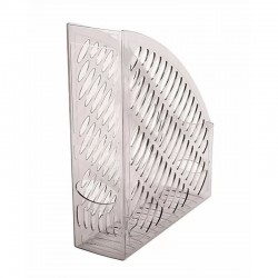 Suport documente Ark, vertical, plastic, transparent cristal / fumuriu