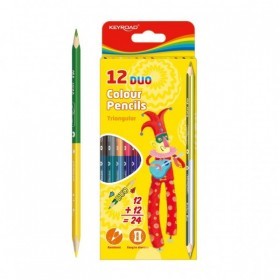 Creioane colorate Keyroad Duo, 24 culori