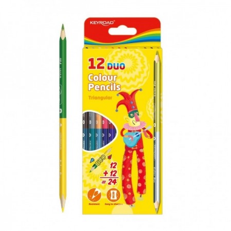 Creioane colorate Keyroad Duo, 24 culori