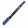 Marker permanent Office-Cover, doua capete, 0.4mm / 3.0mm, pentru CD, albastru