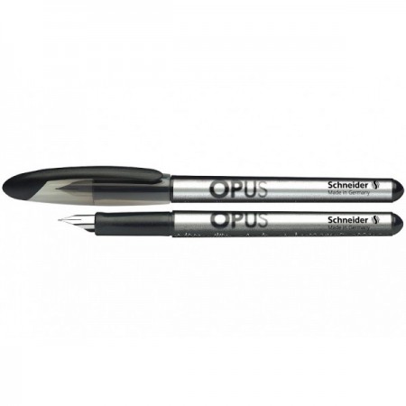 Stilou Schneider Opus, penita iridium M, alimentare rezerve, grip, blister (+2 rezerve)