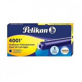 Patroane cerneala lungi (rezerve) Pelikan 4001 310748, cerneala albastra, set 5 buc