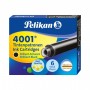 Patroane cerneala scurte(rezerve) Pelikan, cerneala albastra, set 6buc