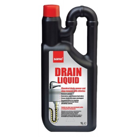 Gel pentru desfundarea tevilor, 1L, SANO DRAIN