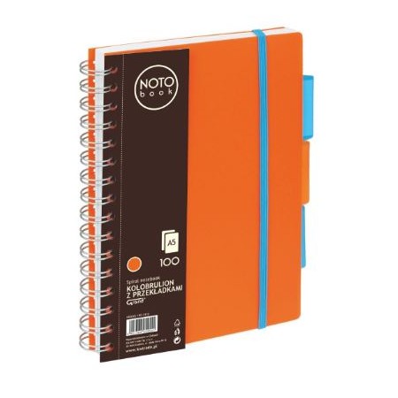 Caiet cu spira A5, 100 file, matematica, colturi rotunjite, coperta plastifiata, GRAND