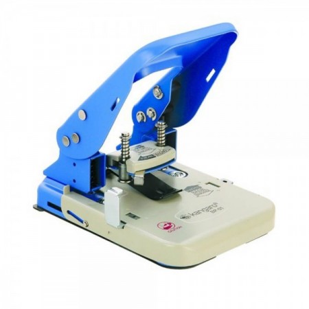 Perforator Kangaro, 30 coli, 2 orificii, aplicare nituri, metalic, albastru/bej, + 100 nituri