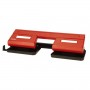 Perforator Eagle, 15 coli, 4 perforatii, plastic, rosu