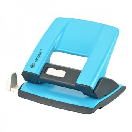 Perforator Kangaro AION-30, 30 coli, metalic, alb/negru/turquoise