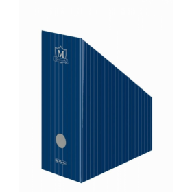 Suport documente Herlitz, 11cm, vertical, carton, albastru / negru