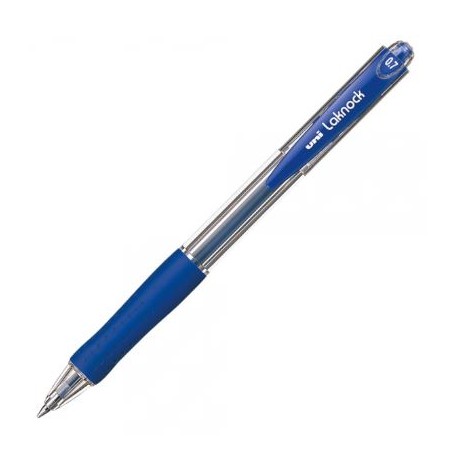Pix cu bila, 0.7mm, cu mecanism, corp transparent, UNI-BALL LAKNOCK