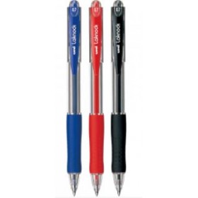 Pix cu bila, 0.7mm, cu mecanism, corp transparent, UNI-BALL LAKNOCK