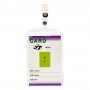 Ecuson cu clips CNX SD106C, vertical, 16 microni, 67x102mm, plastic, transparent