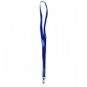 Snur textil pentru ecuson CNX, LUX, 1.5cm, albastru, pindere tip carabina mare