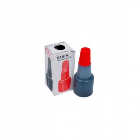 Tus stampila CNX Kofa, 24ml, cu picurator, culoare Negru / Albastru / Rosu