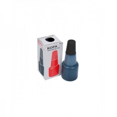 Tus stampila CNX Kofa, 24ml, cu picurator, culoare Negru / Albastru / Rosu