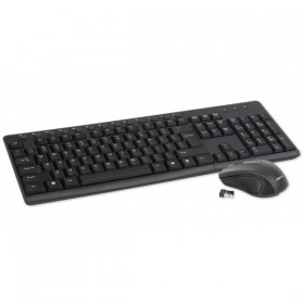 Set tastatura multimedia + mouse, 1200 dpi, Omega, wireless, negru