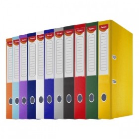 Biblioraft plastifiat Noki, A4, portret, 5 cm, buzunar eticheta, inele metalice