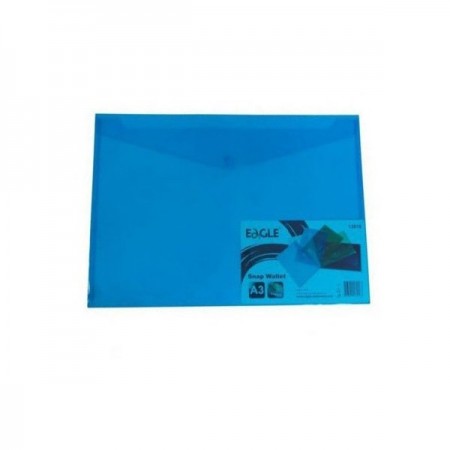 Mapa plastic Eagle, cu capsa, A5, transparent / albastru
