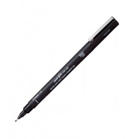 Liner pe baza de apa, cu capac, varf tesit, negru, UNI-PINBR