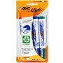 Marker tabla Bic Velleda, varf rotund, 2.5mm, corp gros, set 4 culori (verde, negru, albastru, rosu)